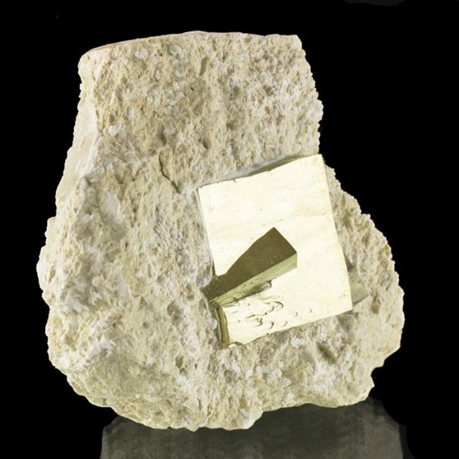4.2" Matrix Piece with Near-Perfect Sharp PYRITE Crystals Navajun Spain for sale