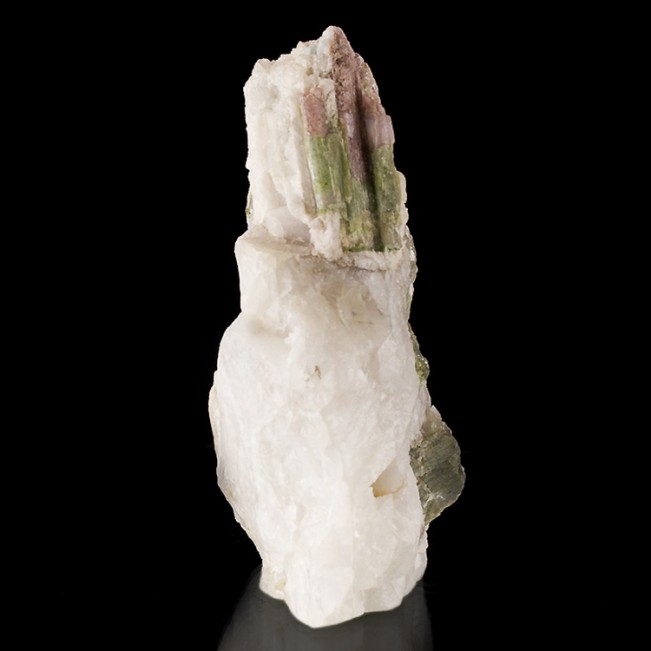 5.4" MILKY QUARTZ Shot Through with WATERMELON TOURMALINE Crystals Brazil for sale