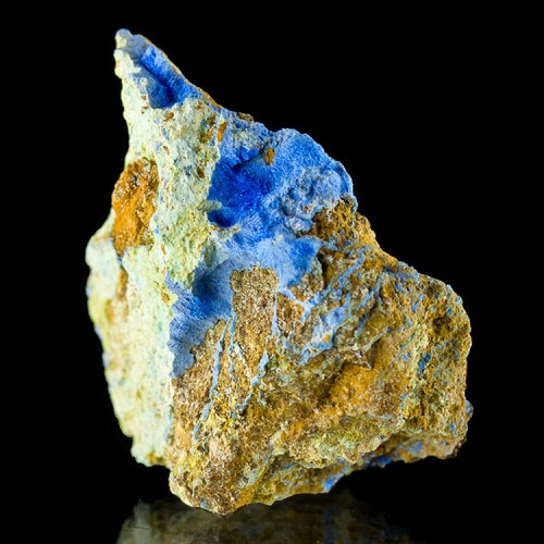 1.6" BrightBlueAcicular Crystal Tufts of CYAN...