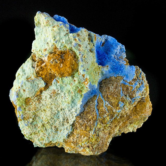 1.6" BrightBlueAcicular Crystal Tufts of CYANOTRICITE GrandView Mine AZ for sale