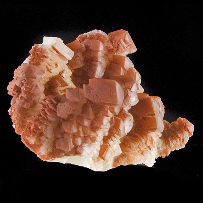 6.1" Red & White CALCITE Pagodas of Lustrous Colorful Crystals China for sale