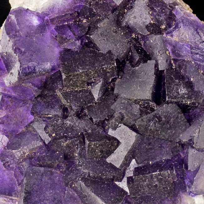 5.2" Purple Violet Cubic FLUORITE Sharp Crystals to 1" Muzquiz Mexico for sale