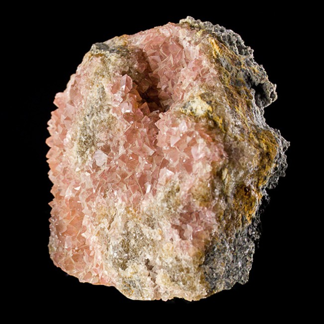 3.4" Tsumeb Glassy Peach-Pink SMITHSONITE Crystals to 6mm Ex-A.E.Seaman for sale