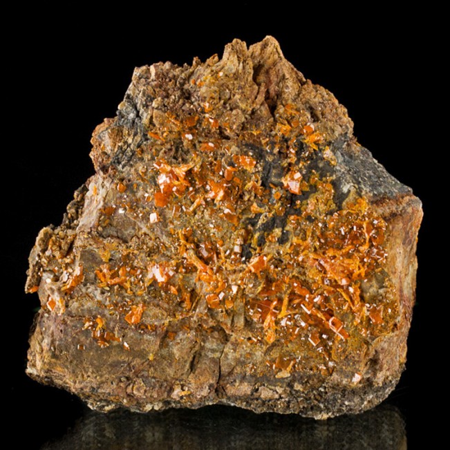 5.3" Large Red Cloud Mine Matrix Specimen WULFENITE Crystals Arizona for sale