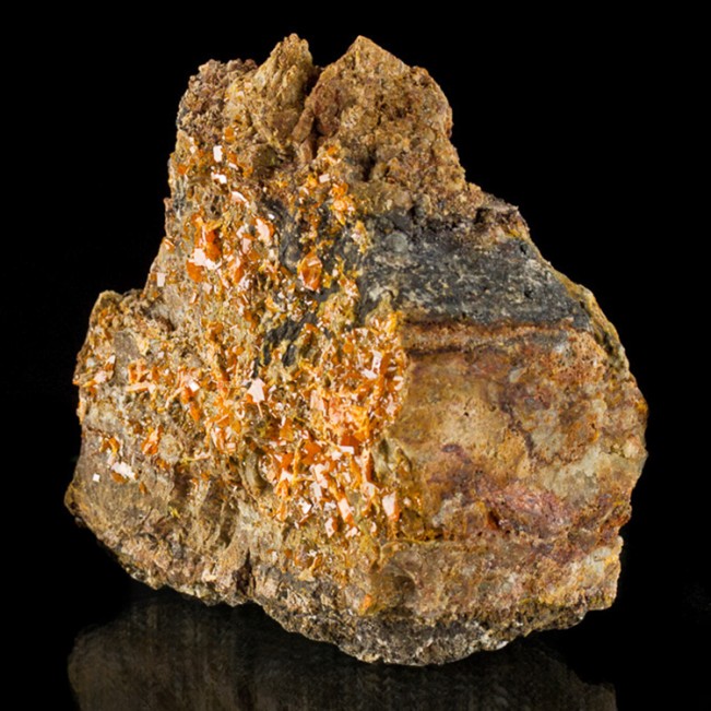 5.3" Large Red Cloud Mine Matrix Specimen WULFENITE Crystals Arizona for sale