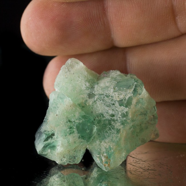 1.5" Octahedral GREEN FLUORITE Sharp Gemmy Crystals in Cluster Pakistan for sale