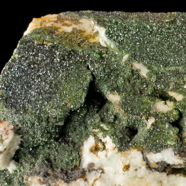 3.7" Green LIBETHENITE Pseudo-Octahedral Crystals on Feldspar Portugal for sale