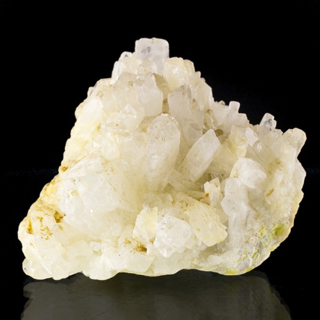 3.2" SharpWhite CELESITE Terminated Crystals to.8"w/Yellow SULFUR Italy for sale