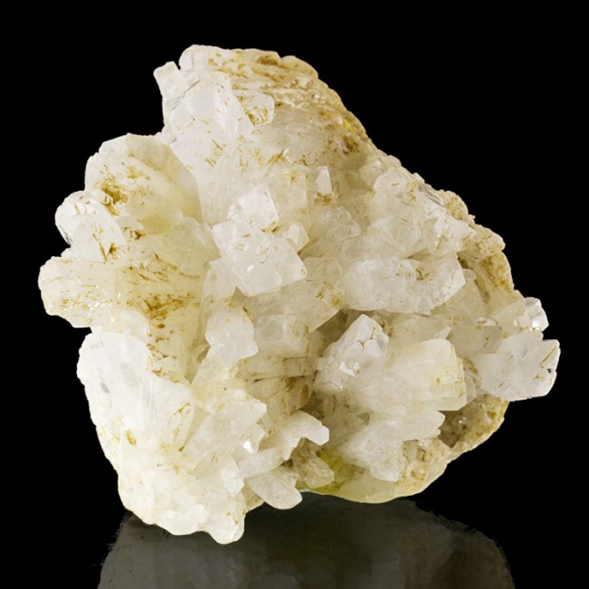 3.2" SharpWhite CELESITE Terminated Crystals to.8"w/Yellow SULFUR Italy for sale