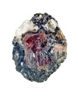 1.1" RHODONITE Wine Red Crystal in Shiny Meta...