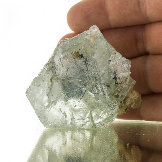 2.5" 649ct Double Terminated AQUAMARINE Crystal Gemmy & Lustrous Brazil for sale