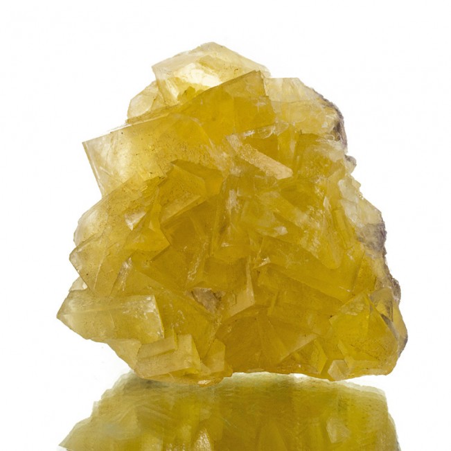 5.5" Sunny Yellow Gem FLUORITE Glassy Crystals to1.5" RazorSharp France for sale