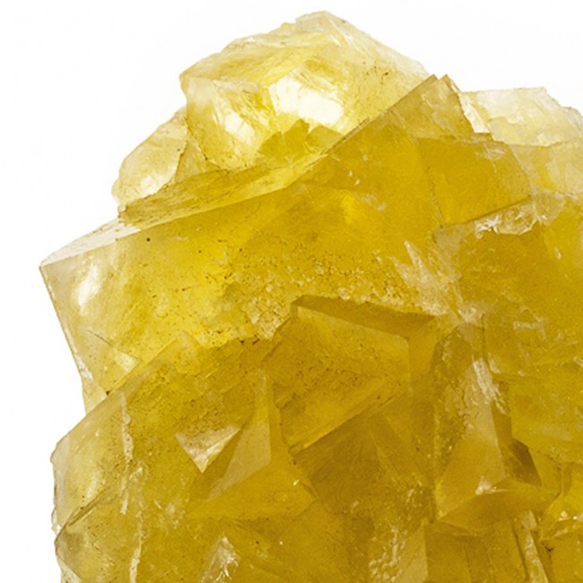 5.5" Sunny Yellow Gem FLUORITE Glassy Crystals to1.5" RazorSharp France for sale