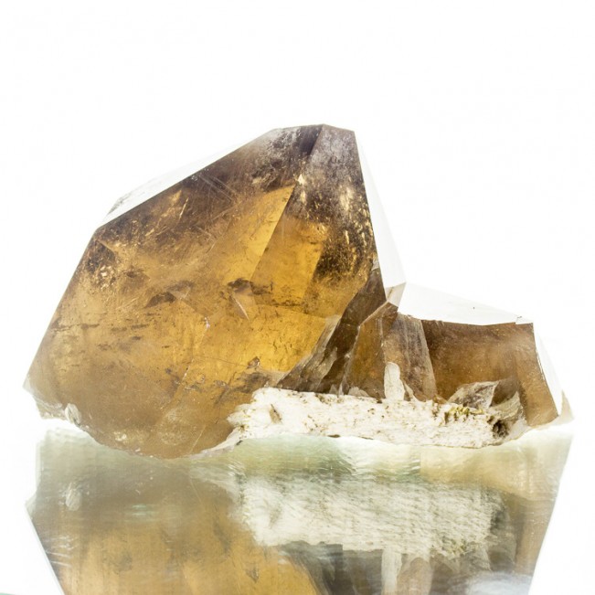 6.7" Twin Smoky CITRINE QUARTZ Sharp Crystals w/Time Line Face Brazil for sale