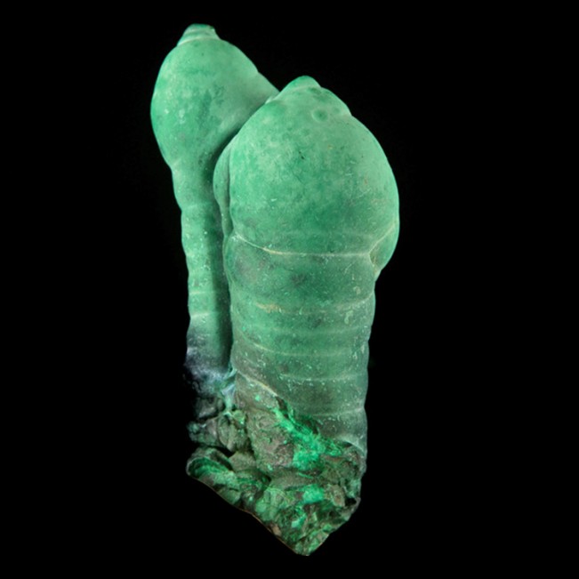 3.3" Jungle Green 3 MALACHITE STALACTITES BotryoidalDrip Crystals Congo for sale