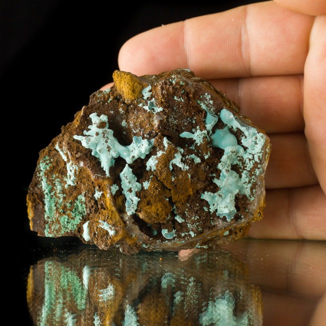 3.4" Drippy Melty ROSASITE Bright Turquoise Botryoidal Crystals Mexico for sale