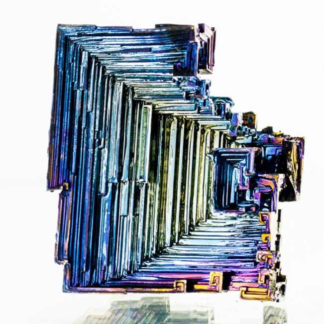 2.9" Shiny Hoppered BISMUTH Crystals Metallic BlueSilverMagenta England for sale