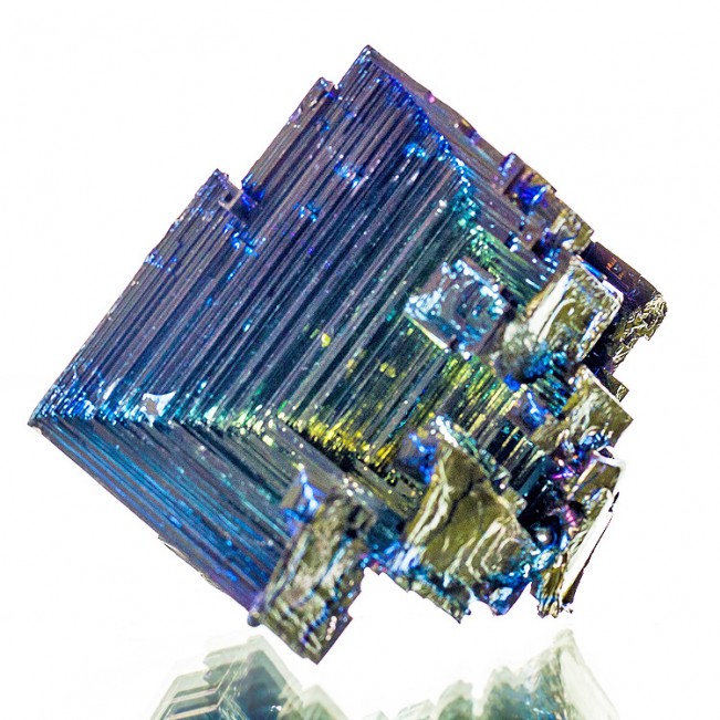 2.9" Shiny Hoppered BISMUTH Crystals Metallic BlueSilverMagenta England for sale