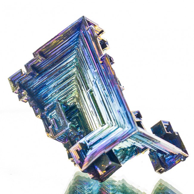 2.9" Shiny Hoppered BISMUTH Crystals Metallic BlueSilverMagenta England for sale