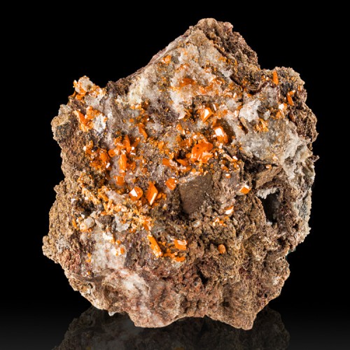 3.7" Flame Red WULFENITE Tabular Crystals on ...