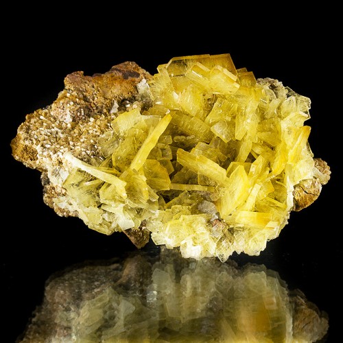 3.7" Gemmy Bladed Yellow Windowpane BARITE Se...