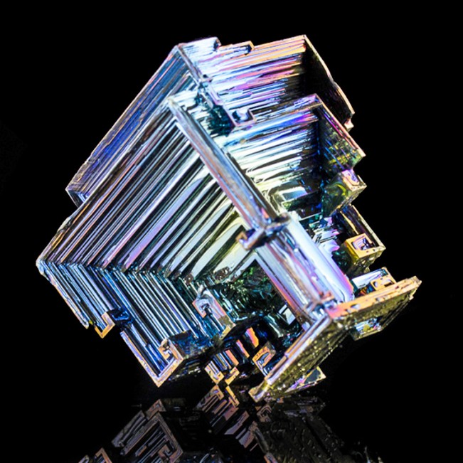 2.4" Bright MetallicBlue-Yellow-Magenta BISMUTH Hopper Crystals England for sale