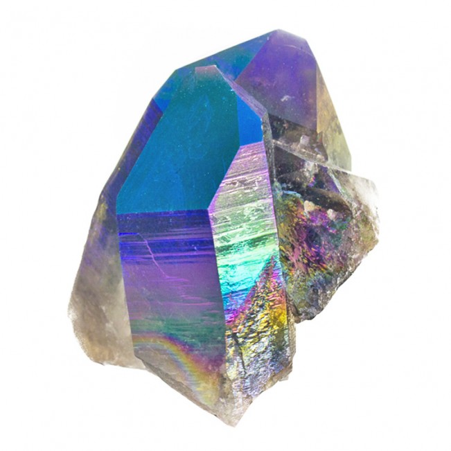 1.9" Cobalt Blue +Purple Iridescent ROYAL AURA QUARTZ Crystals Arkansas for sale