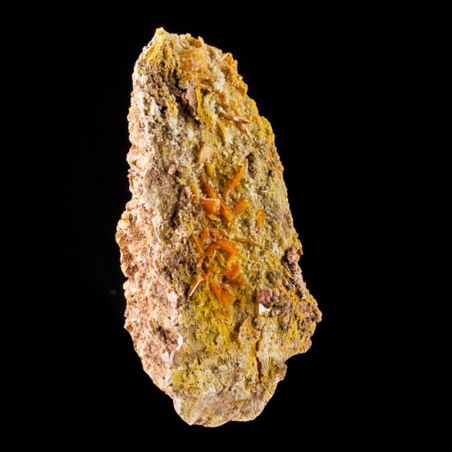 3.2" Brilliant Hi-Intensity Orange WULFENITE Crystals +Matrix Rowley AZ for sale