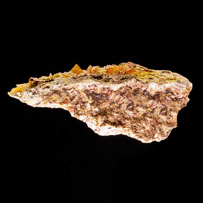 3.2" Brilliant Hi-Intensity Orange WULFENITE Crystals +Matrix Rowley AZ for sale