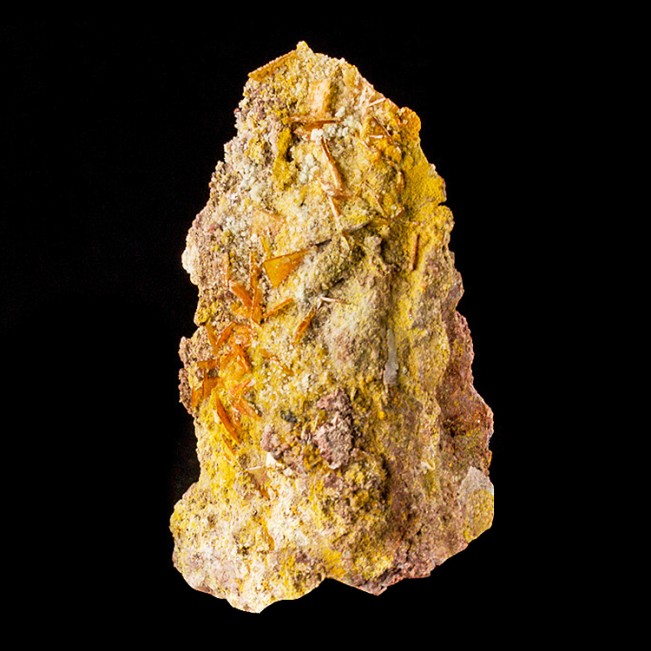 3.2" Brilliant Hi-Intensity Orange WULFENITE Crystals +Matrix Rowley AZ for sale