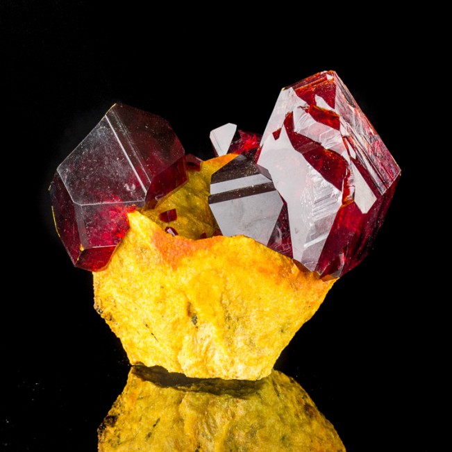 5.2" Vivid BurgundyRed Gemmy PRUSKITE ShinySharp Crystals to2.7" Poland for sale