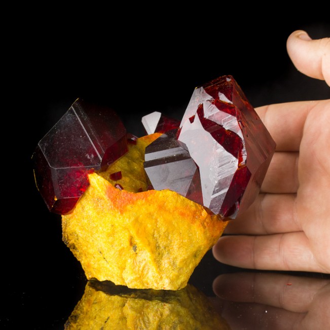 5.2" Vivid BurgundyRed Gemmy PRUSKITE ShinySharp Crystals to2.7" Poland for sale