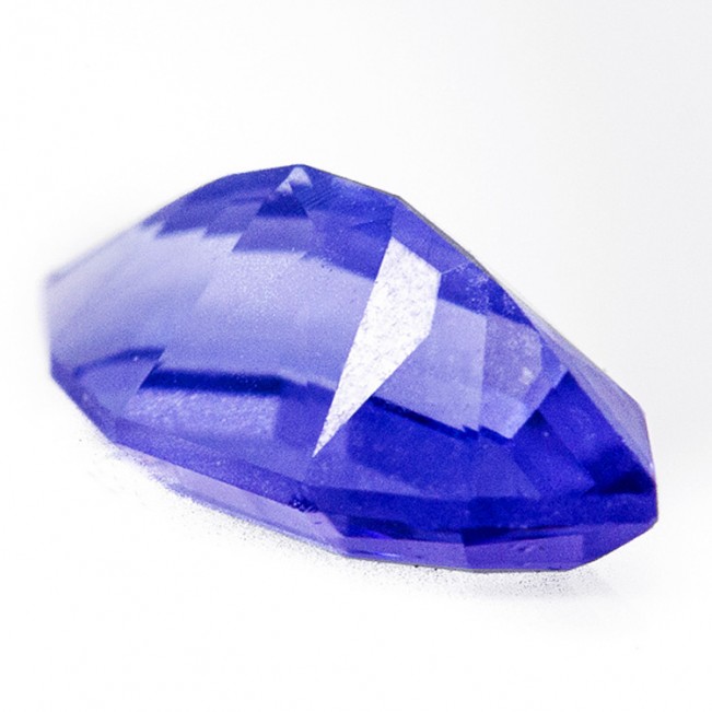 4.5mm .31ct Rich Blue TANZANITE Gemstone Untreated Step-Diamond Cut VS1 for sale