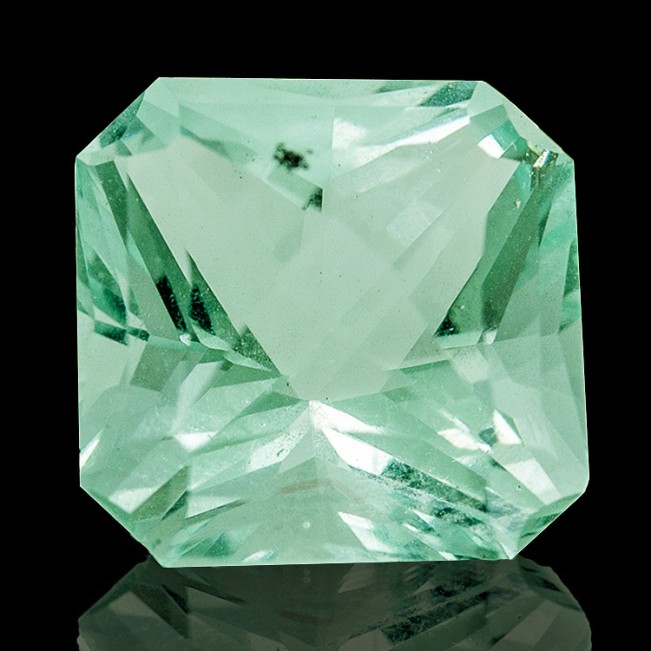 2.44ct 10.1mm GREEN FLUORITE GEMSTONE Flawless Square Cut Wise Mine NH for sale