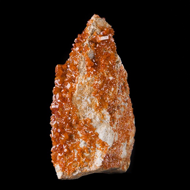 2.2" Old Yuma Mine Gemmy Red-Orange Vanadanite Crystals Arizona 1960s for sale 