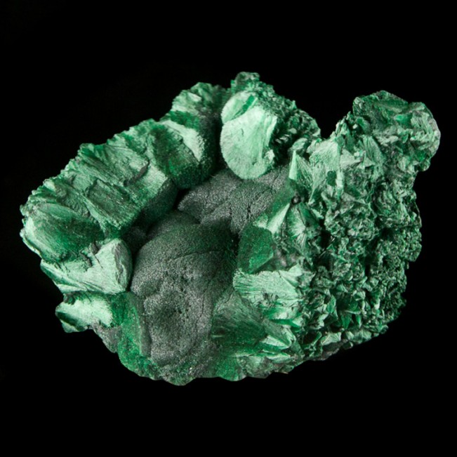 4.5" Bright Scintillating Green SILKY FIBROUS MALACHITE Crystals Congo for sale