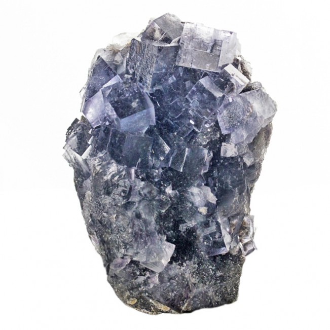 4.1" Water-Clear Blue Cubic FLUORITE Sharp Glassy Gem Crystals Spain for sale