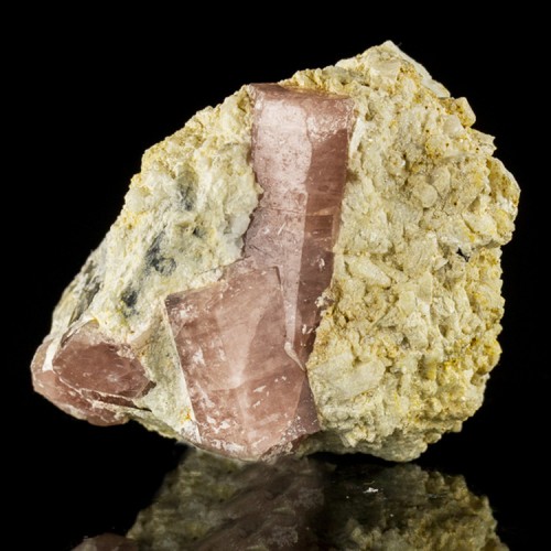 1.9" Matrix Specimen w/3 Gemmy PINK APATITE C...