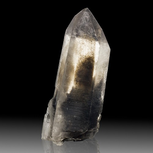 3.8" See-Through Clear Quartz w/Dark SMOKY PH...
