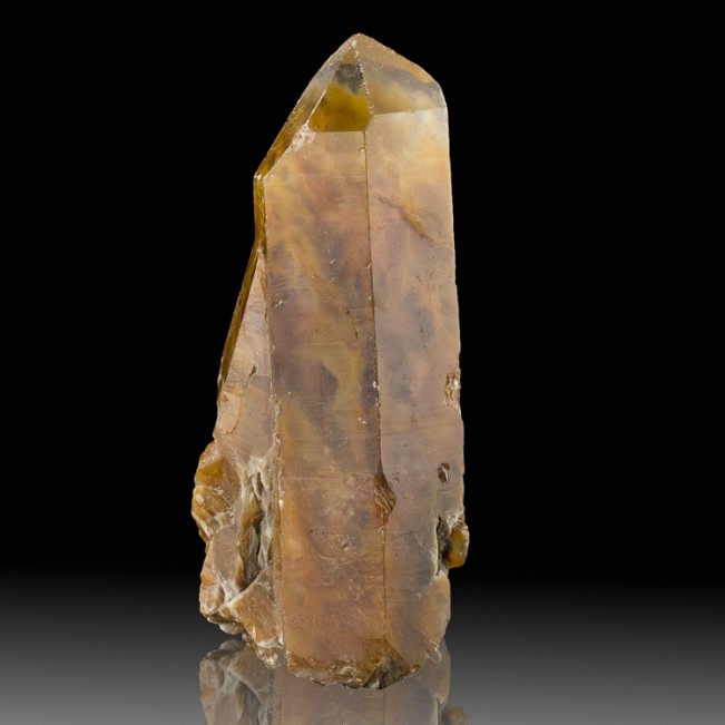 3.8" Wispy Brown PHANTOMS in Terminated CLEAR QUARTZ Crystal Brazil for sale
