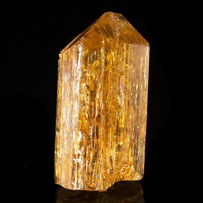 .7" 14.2ct Rich Fruity Orange IMPERIAL TOPAZ Terminated Crystal Brazil for sale