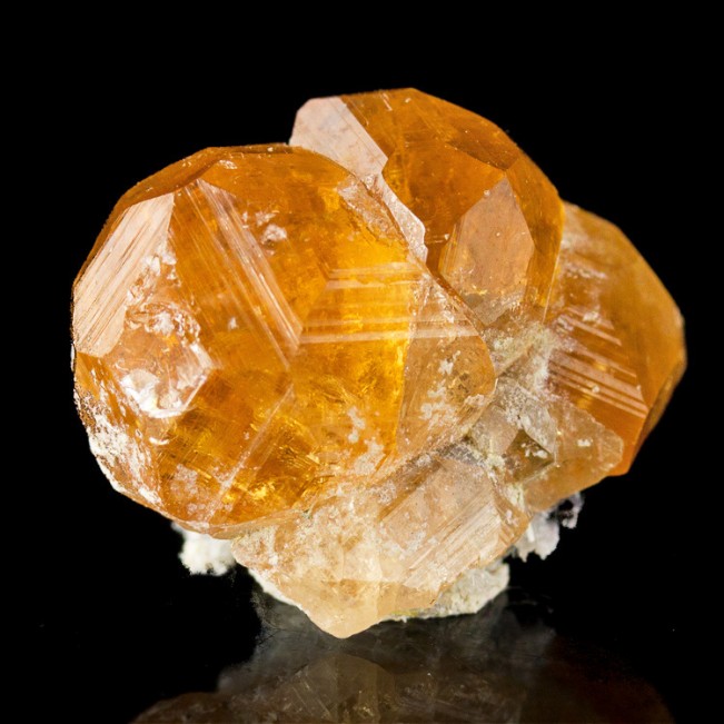 .9" Flashy Gemmy Orange GROSSULAR GARNET Sharp Crystals Asbestos Quebec for sale