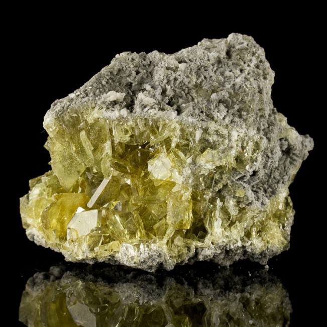 3.3" GOLDEN BARITE Sharp See-Through Yellow Tabular Crystals China for sale