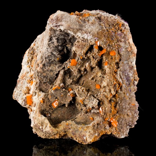 3.6" Over a Dozen Orange WULFENITE CRYSTALS o...