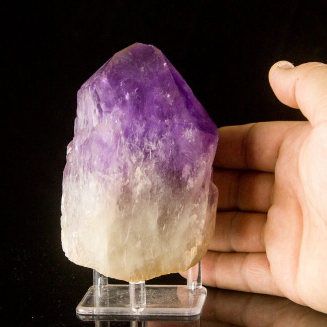5.0" Grape Jelly Purple AMETHYST Terminated Chisel-Tip Crystal Bolivia for sale