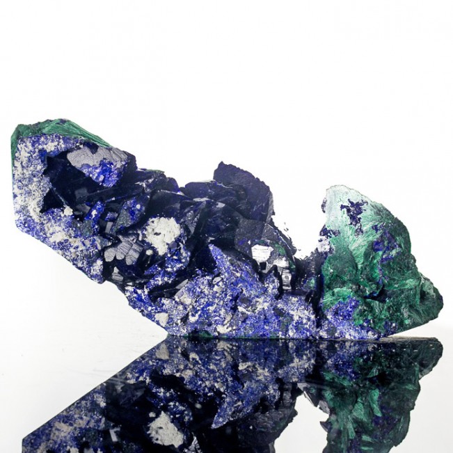 4.4" Mirror AZURITE Terminated Dazzling Crystals +Malachite Milpillas for sale