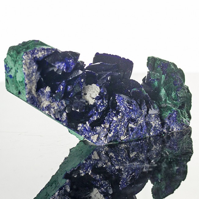 4.4" Mirror AZURITE Terminated Dazzling Crystals +Malachite Milpillas for sale