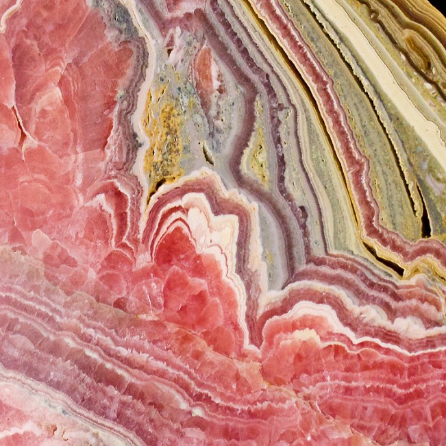 4.1" 177g Bull's Eye Red Pink White RHODOCHROSITE Polished Slice Argentina for sale