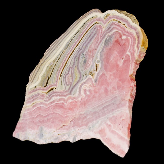 4.1" 177g Bull's Eye Red Pink White RHODOCHROSITE Polished Slice Argentina for sale