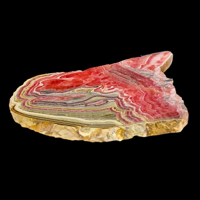 4.1" 177g Bull's Eye Red Pink White RHODOCHROSITE Polished Slice Argentina for sale